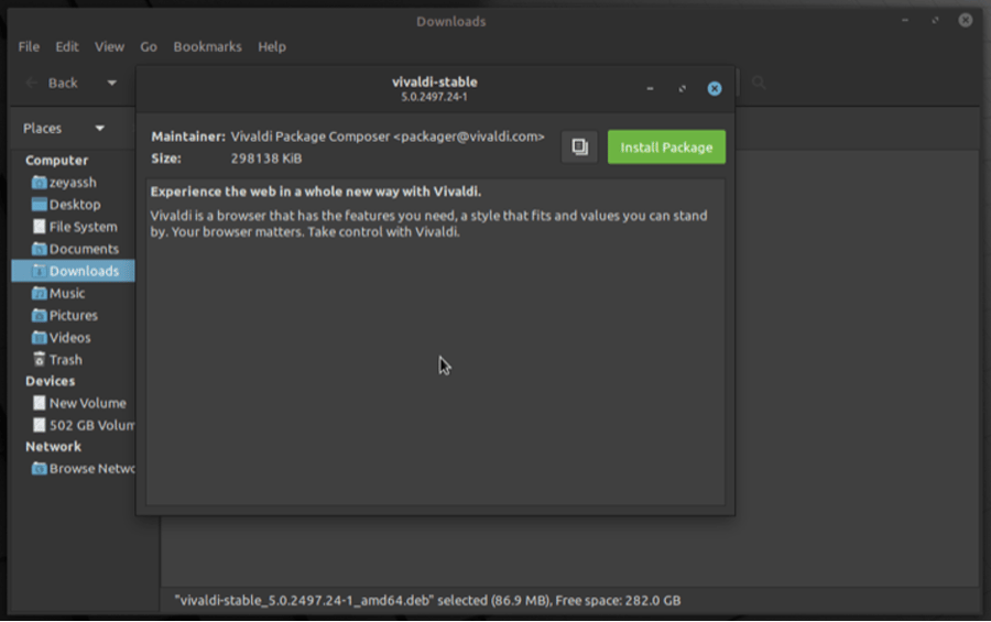 package installer